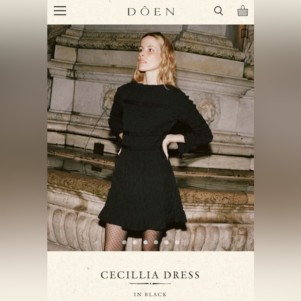 Doen CECILLIA DRESS -- BLACK